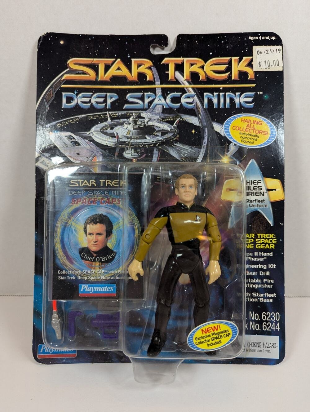 Star Trek Deep Space Nine Chief Miles O’Brien Playmates Figure 1994 Rare VTG NIB